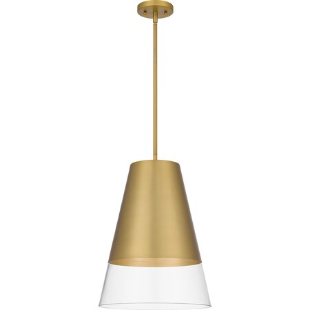 Quoizel Peregrine Mid Pendant 1 Light Brushed Gold PRG1514BRG